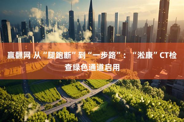 赢翻网 从“腿跑断”到“一步路”：“淞康”CT检查绿色通道启用
